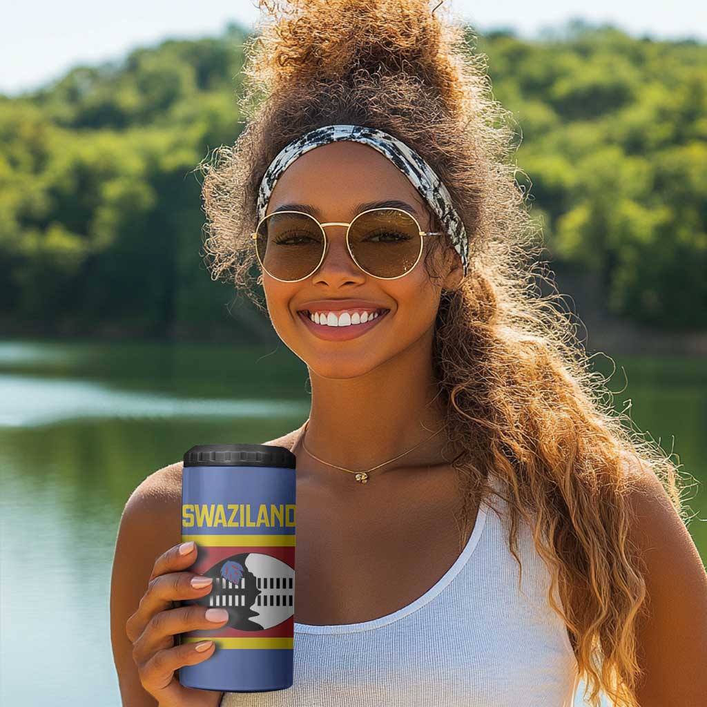 Afro Swaziland 4 in 1 Can Cooler Tumbler Siyinqaba Eswatini Flag Style LT14
