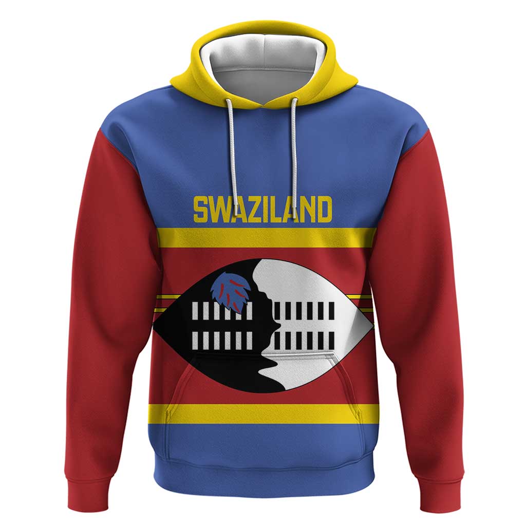 Swaziland Hoodie Siyinqaba Eswatini Flag Style LT14