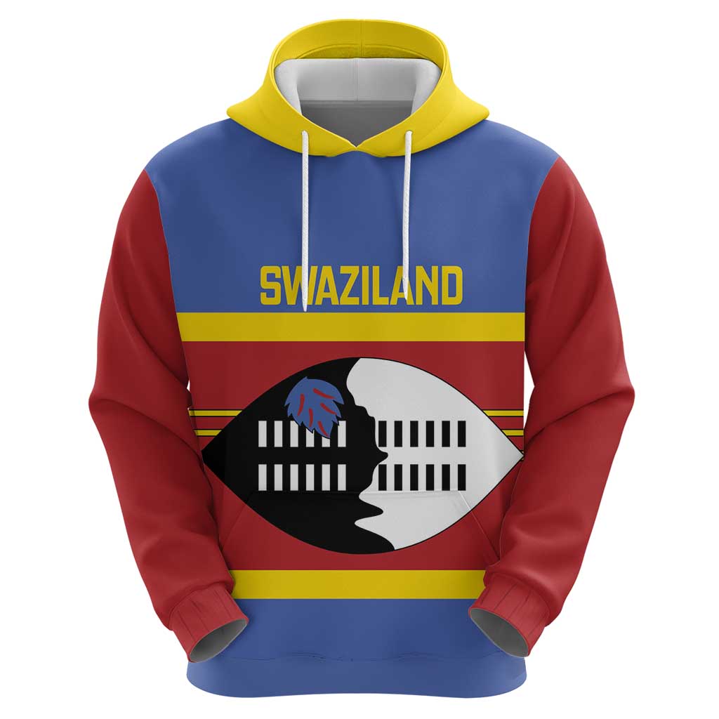 Swaziland Hoodie Siyinqaba Eswatini Flag Style LT14