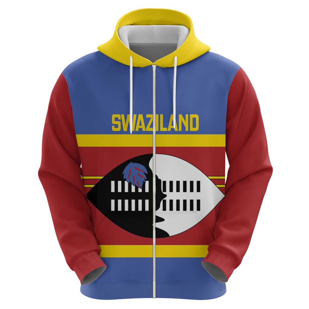 Swaziland Hoodie Siyinqaba Eswatini Flag Style LT14