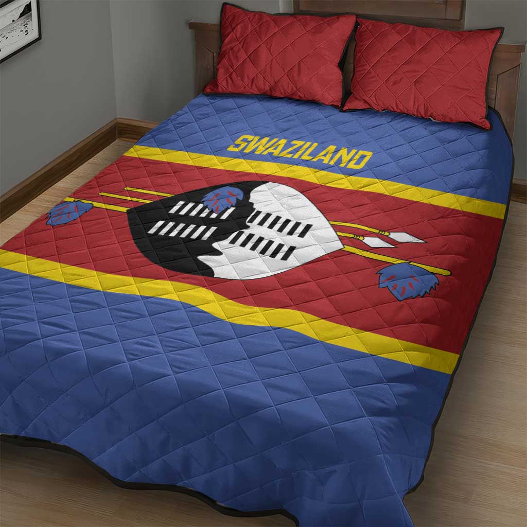 Afro Swaziland Quilt Bed Set Siyinqaba Eswatini Flag Style LT14