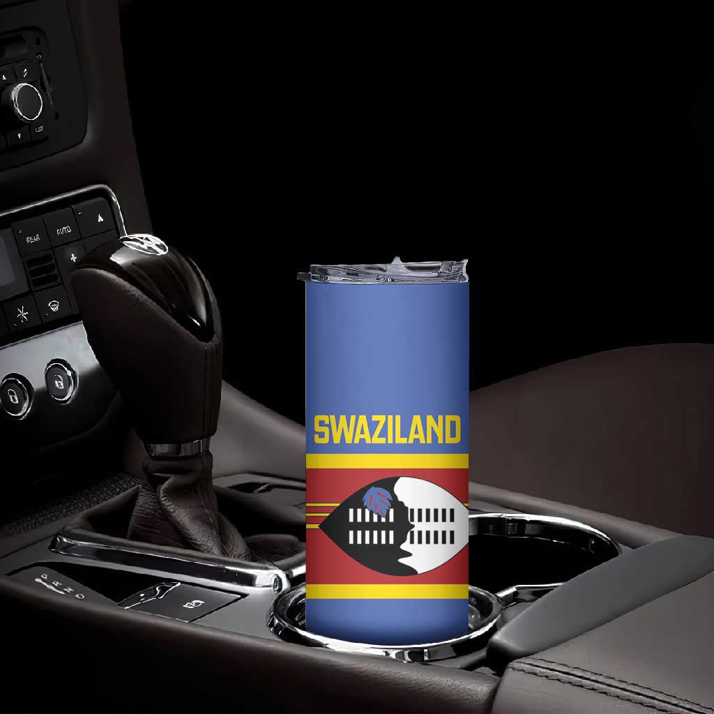 Afro Swaziland Skinny Tumbler Siyinqaba Eswatini Flag Style LT14