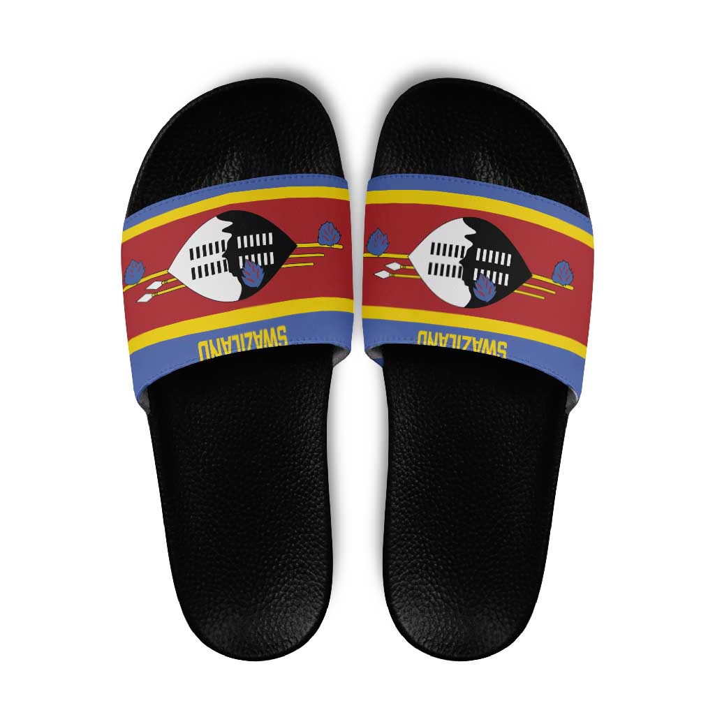 Swaziland Slide Sandals Siyinqaba Eswatini Flag Style LT14
