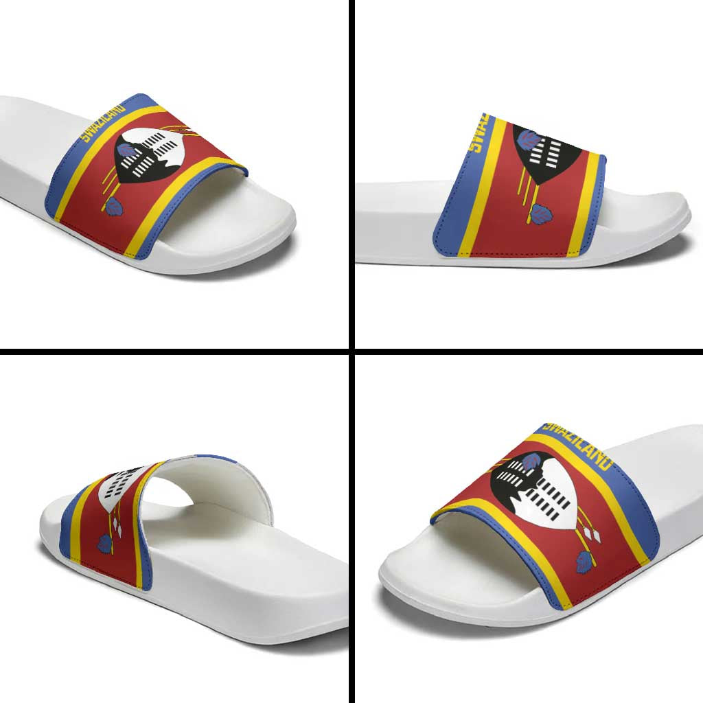Swaziland Slide Sandals Siyinqaba Eswatini Flag Style LT14