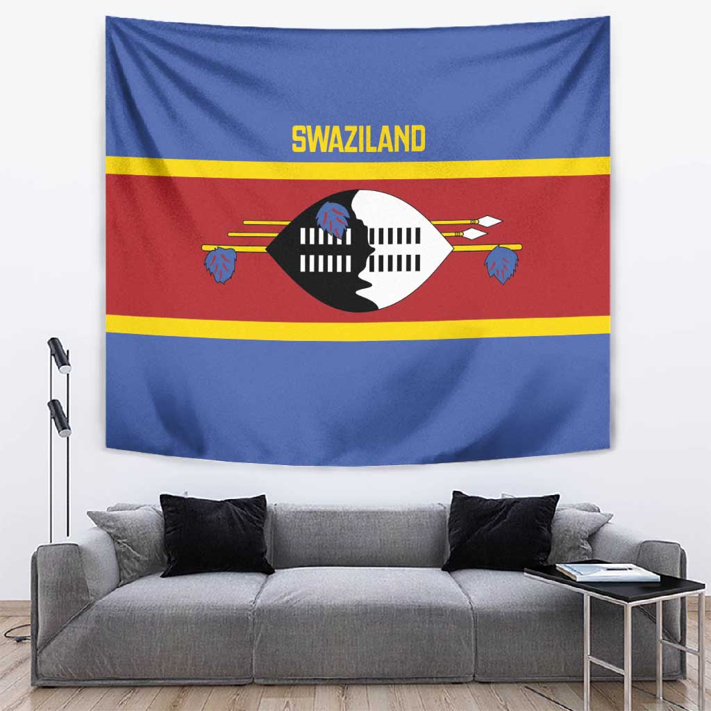 Afro Swaziland Tapestry Siyinqaba Eswatini Flag Style LT14