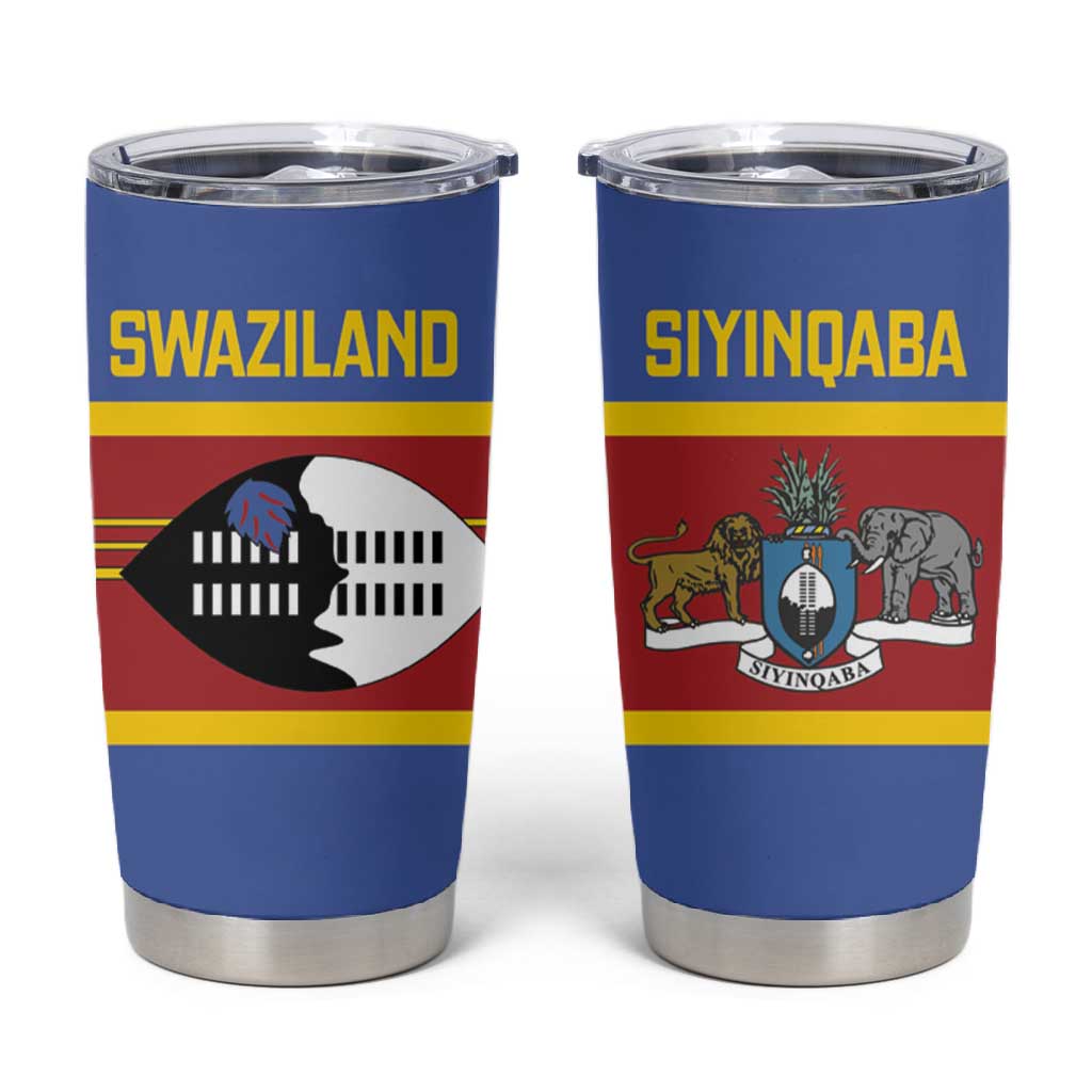 Afro Swaziland Tumbler Cup Siyinqaba Eswatini Flag Style LT14