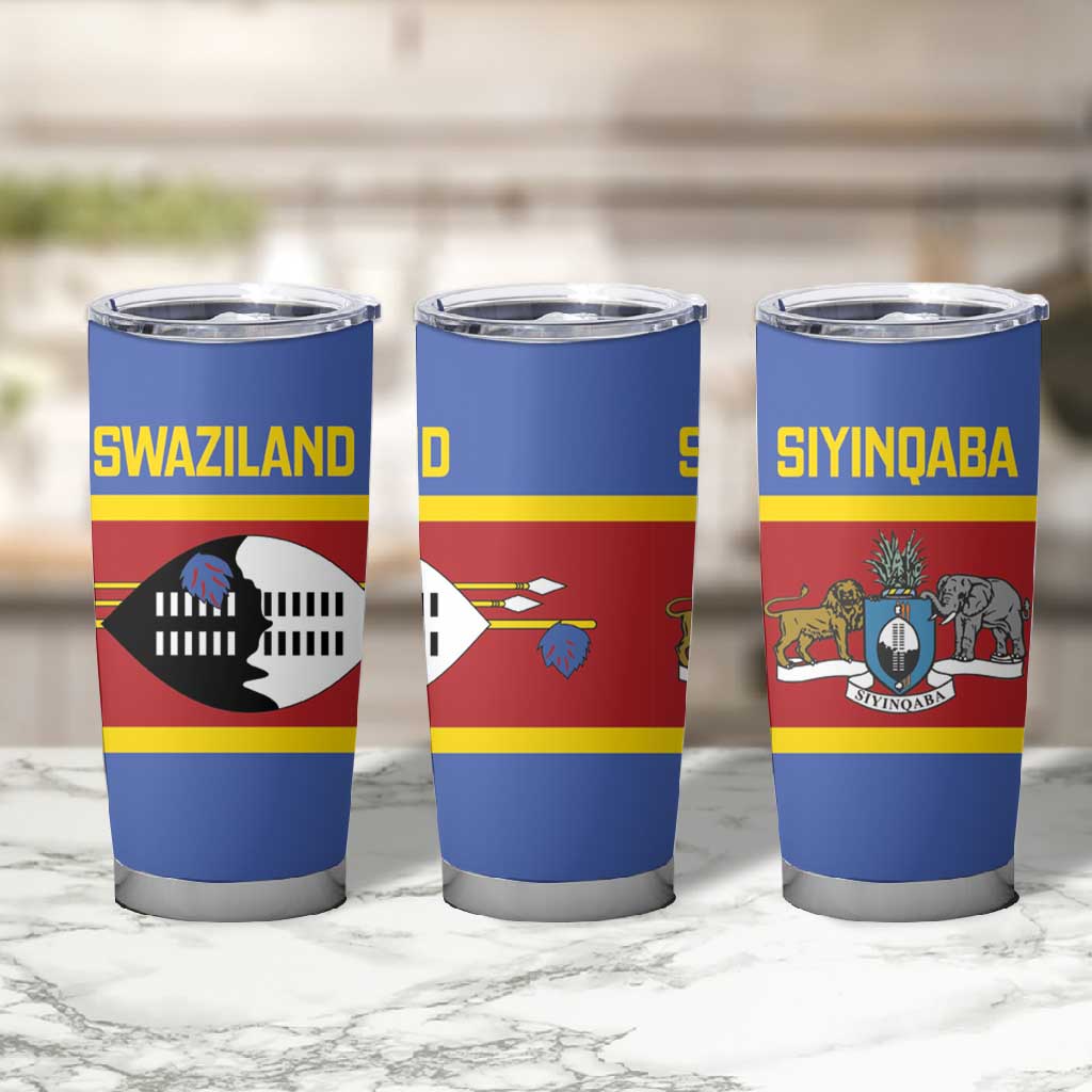 Afro Swaziland Tumbler Cup Siyinqaba Eswatini Flag Style LT14