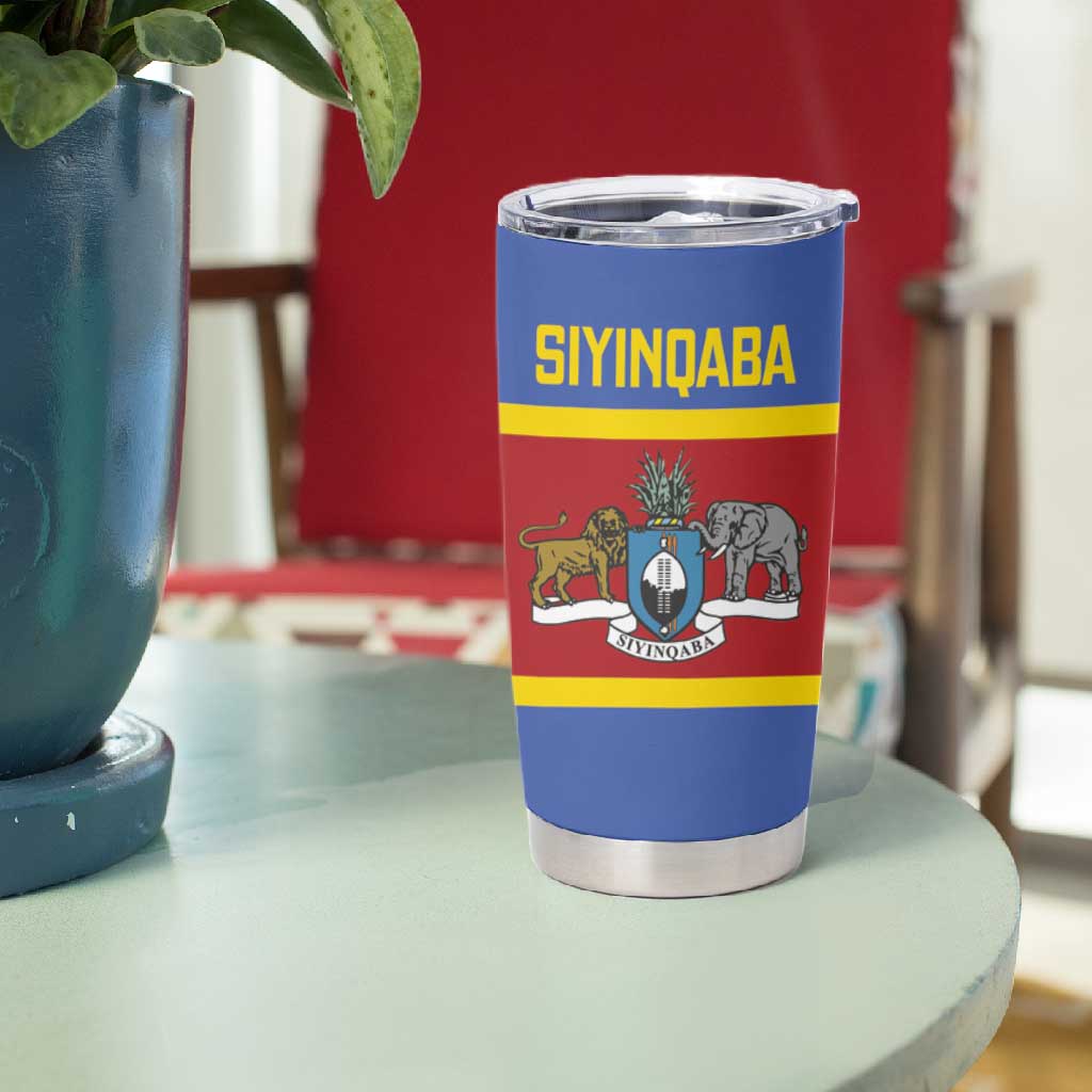 Afro Swaziland Tumbler Cup Siyinqaba Eswatini Flag Style LT14