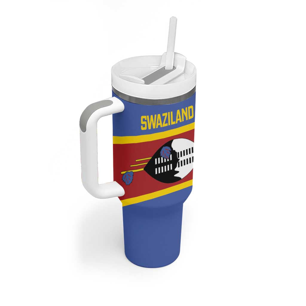 Afro Swaziland Tumbler With Handle Siyinqaba Eswatini Flag Style LT14