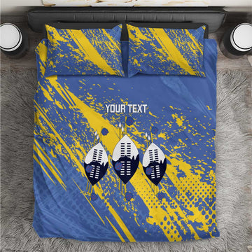 Eswatini Football Custom Bedding Set Sihlangu Semnikati Blue LT14