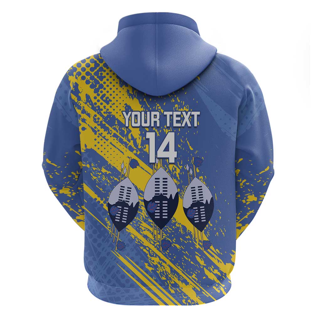 Eswatini Football Custom Hoodie Sihlangu Semnikati Blue LT14