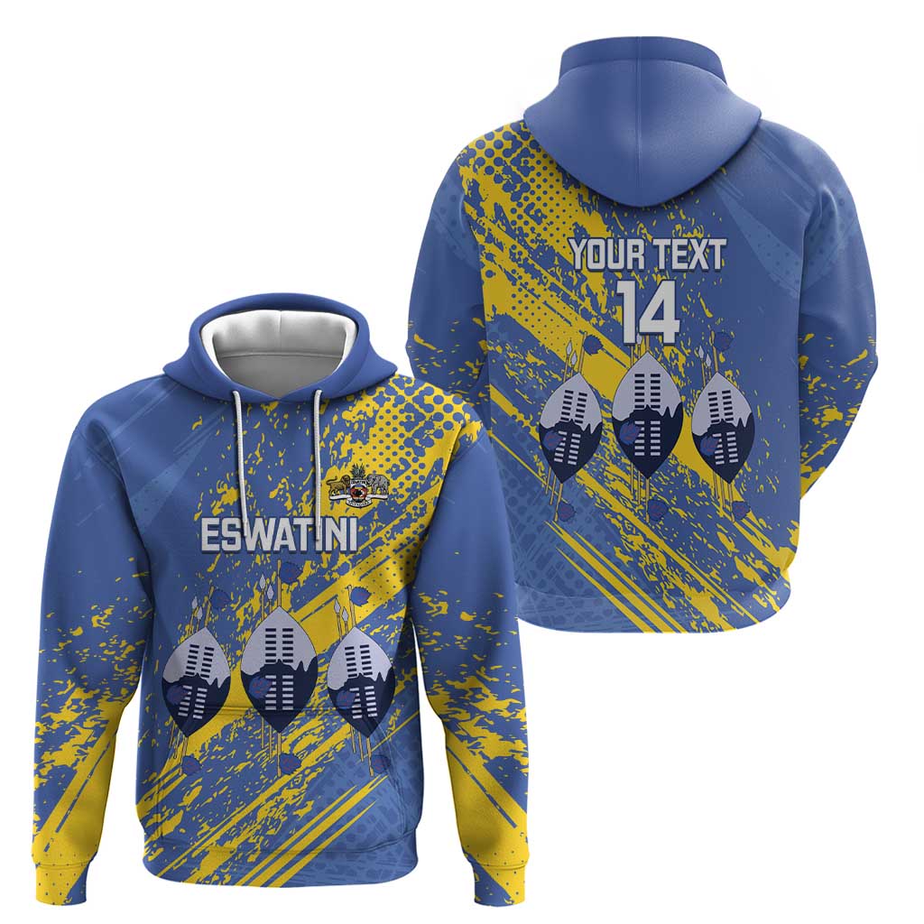 Eswatini Football Custom Hoodie Sihlangu Semnikati Blue LT14