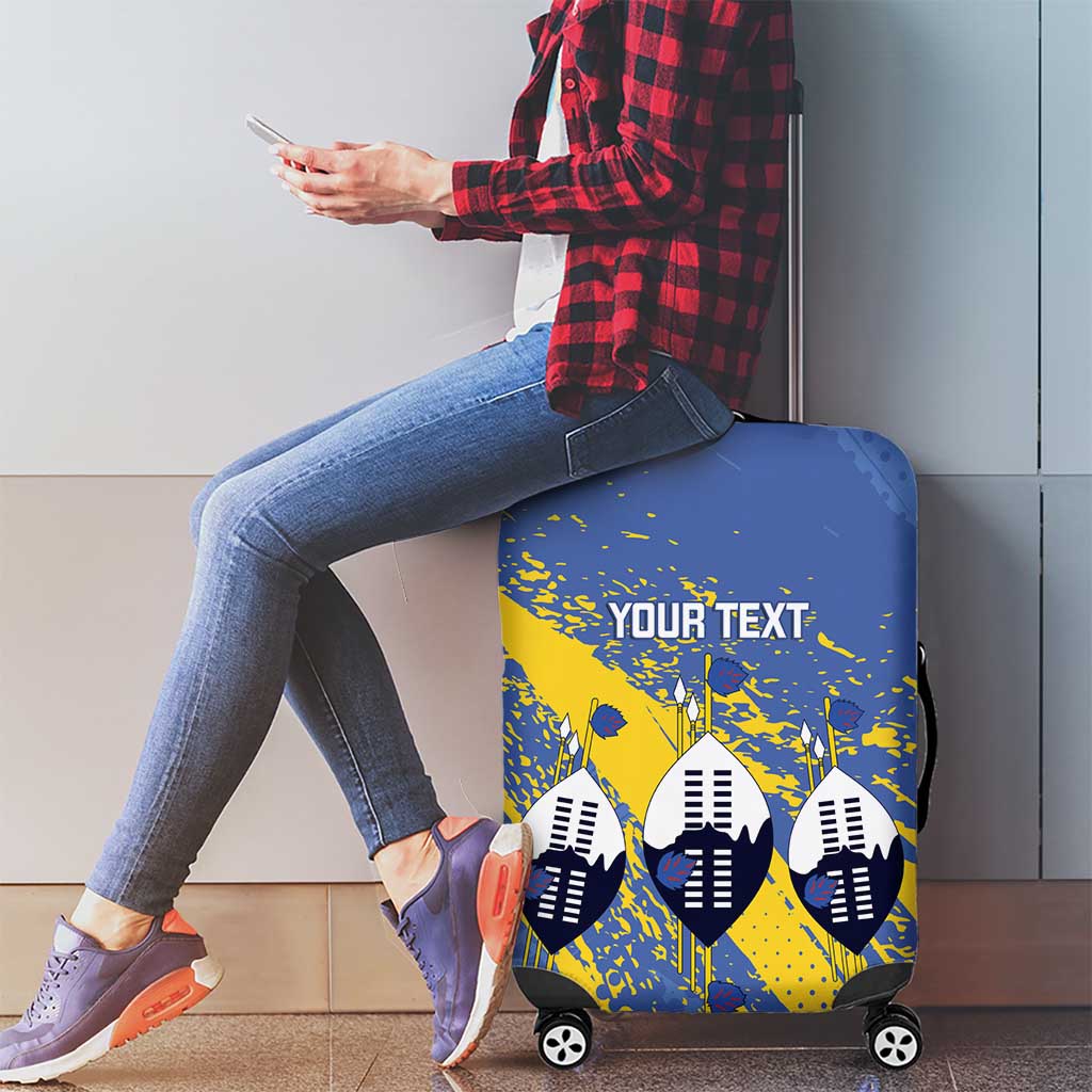 Eswatini Football Custom Luggage Cover Sihlangu Semnikati Blue LT14