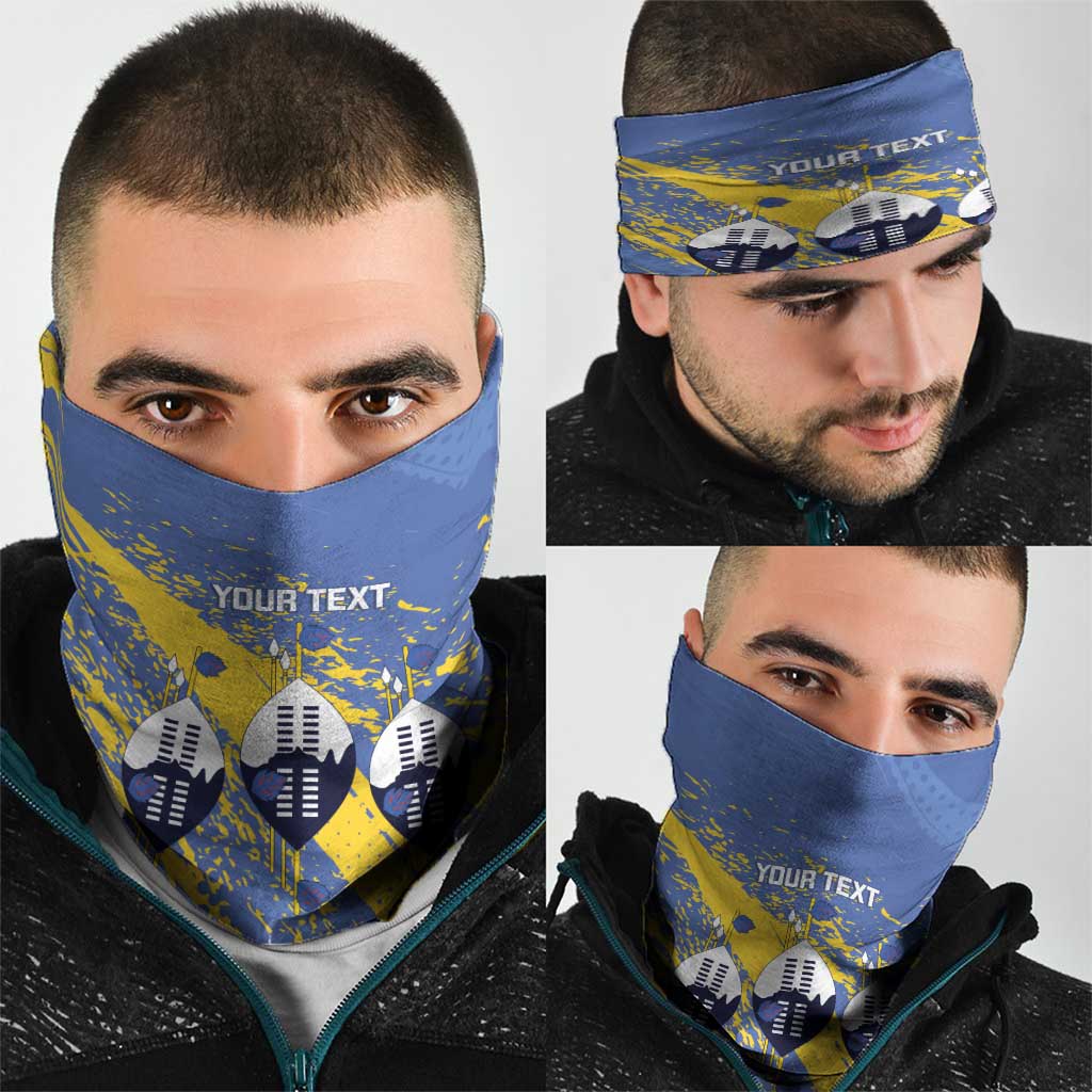 Eswatini Football Custom Neck Gaiter Sihlangu Semnikati Blue LT14