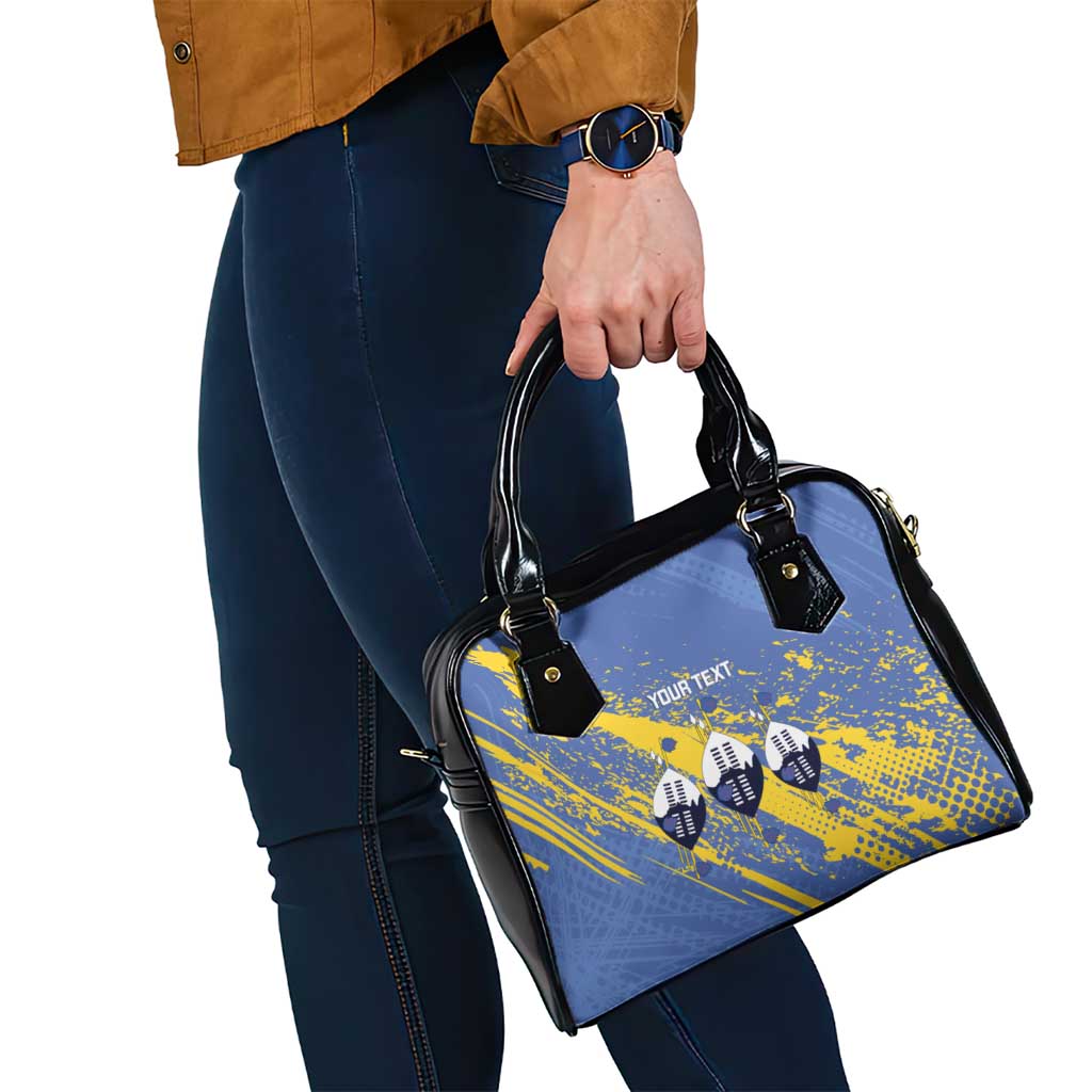 Eswatini Football Custom Shoulder Handbag Sihlangu Semnikati Blue LT14