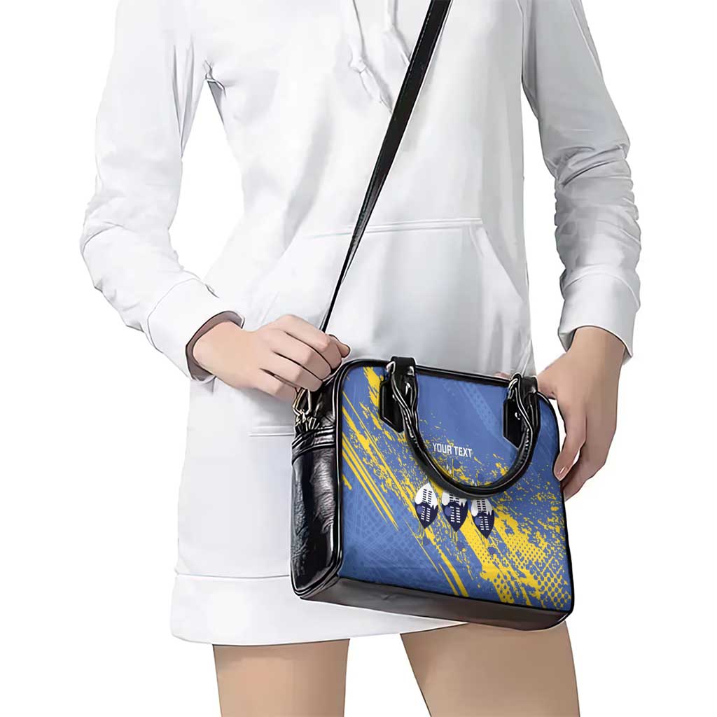 Eswatini Football Custom Shoulder Handbag Sihlangu Semnikati Blue LT14