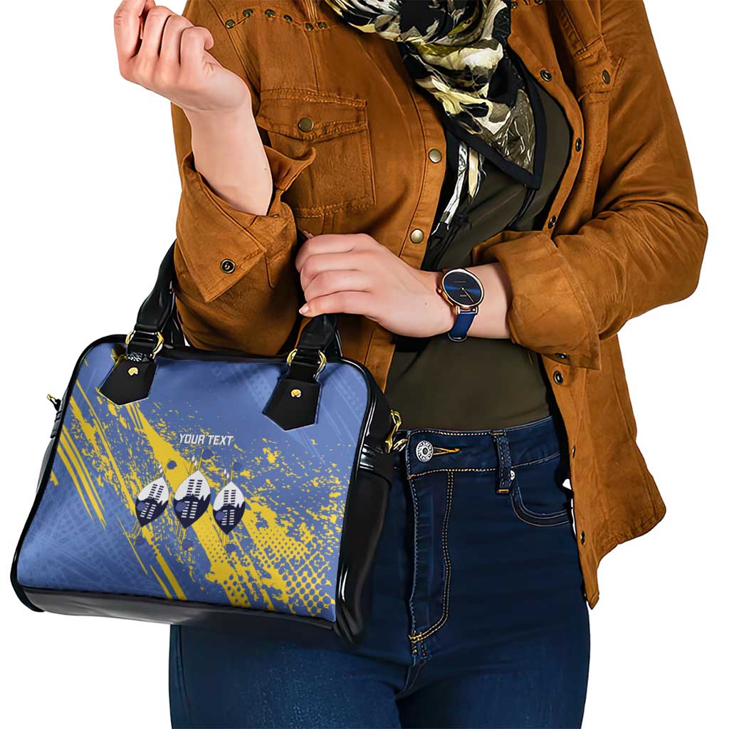 Eswatini Football Custom Shoulder Handbag Sihlangu Semnikati Blue LT14