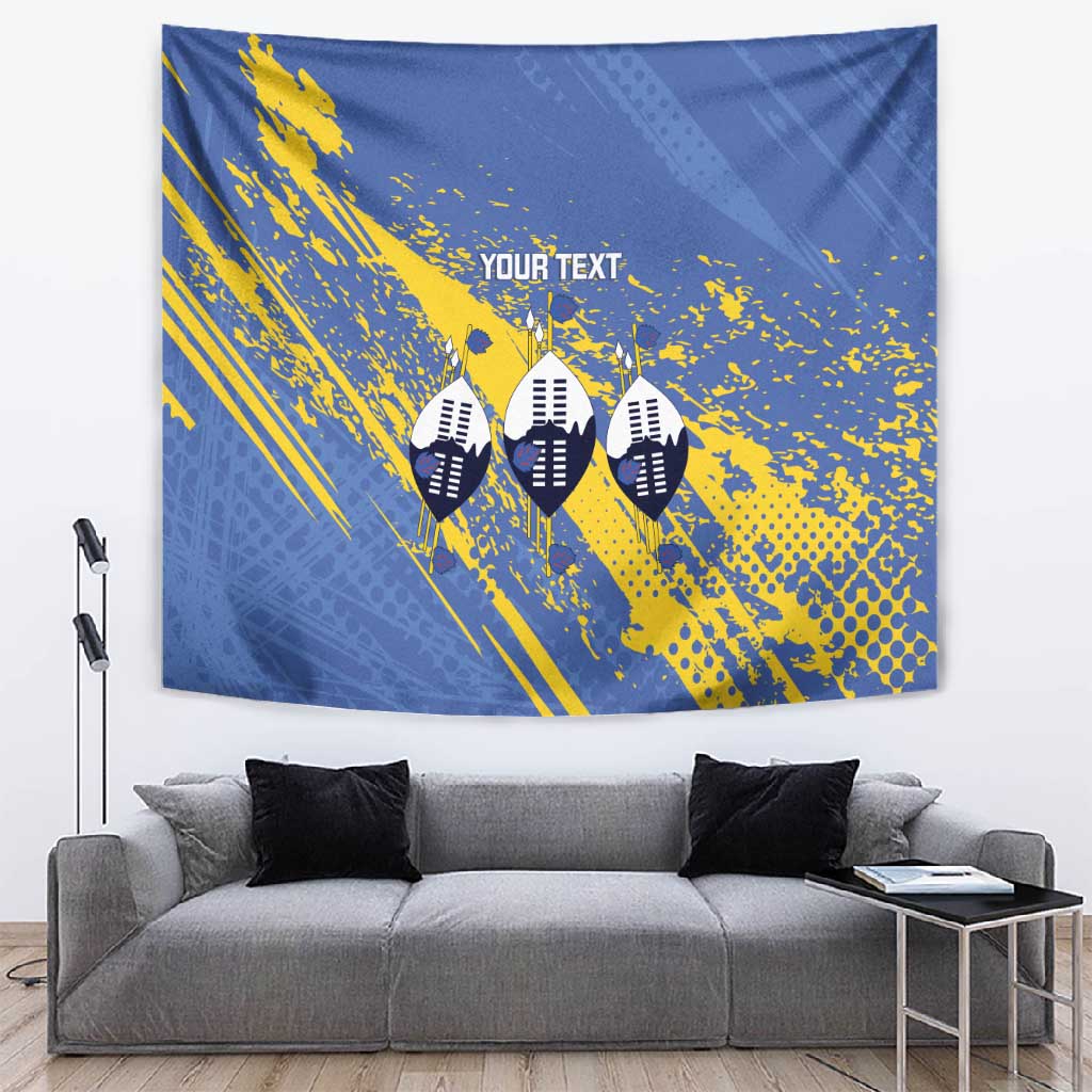 Eswatini Football Custom Tapestry Sihlangu Semnikati Blue LT14