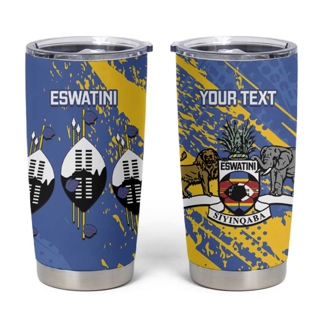 Eswatini Football Custom Tumbler Cup Sihlangu Semnikati Blue LT14