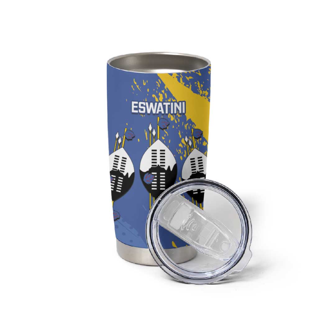 Eswatini Football Custom Tumbler Cup Sihlangu Semnikati Blue LT14