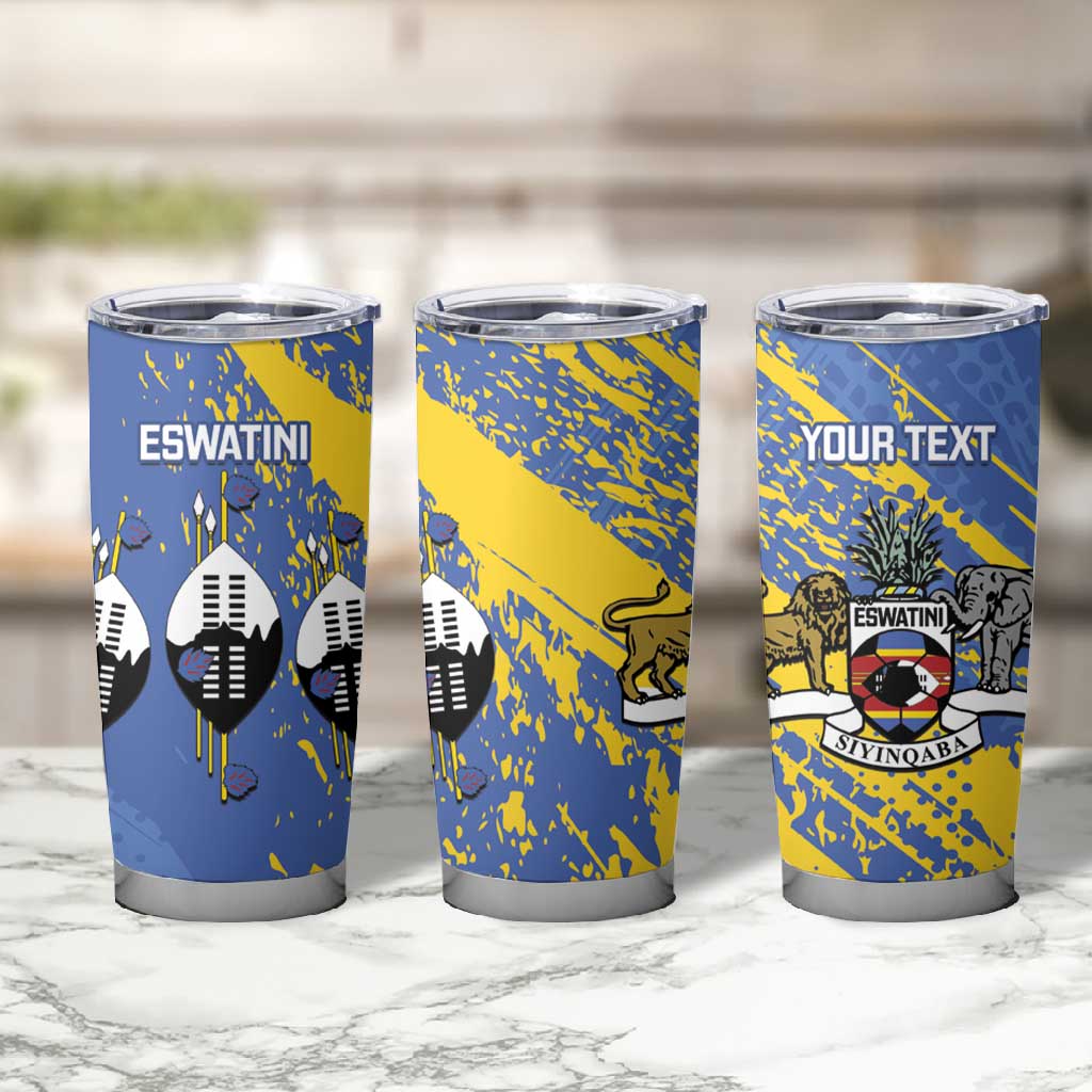 Eswatini Football Custom Tumbler Cup Sihlangu Semnikati Blue LT14