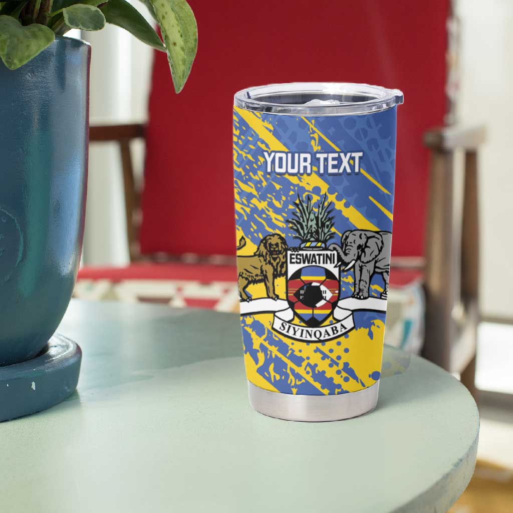Eswatini Football Custom Tumbler Cup Sihlangu Semnikati Blue LT14