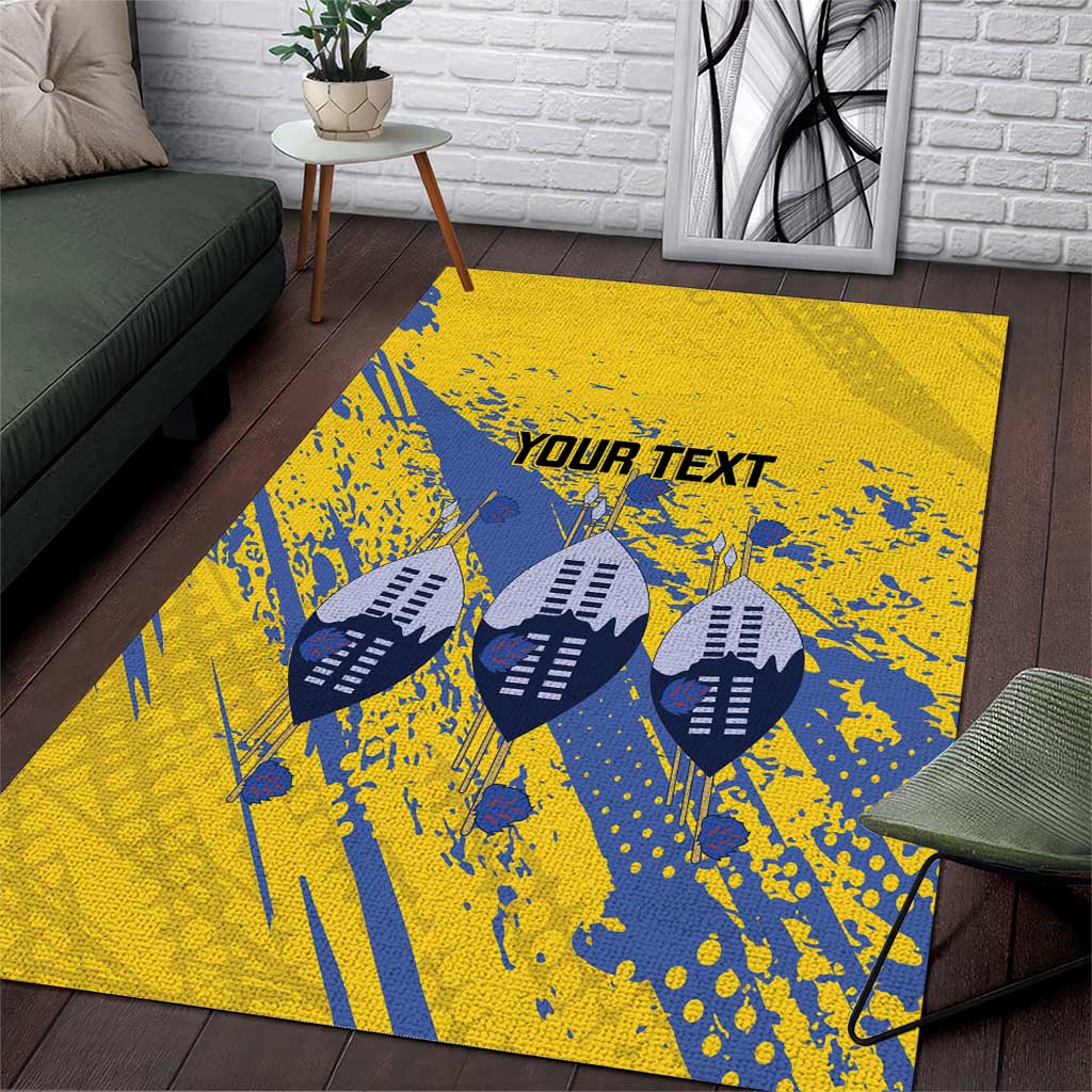 Eswatini Football Custom Area Rug Sihlangu Semnikati Yellow LT14