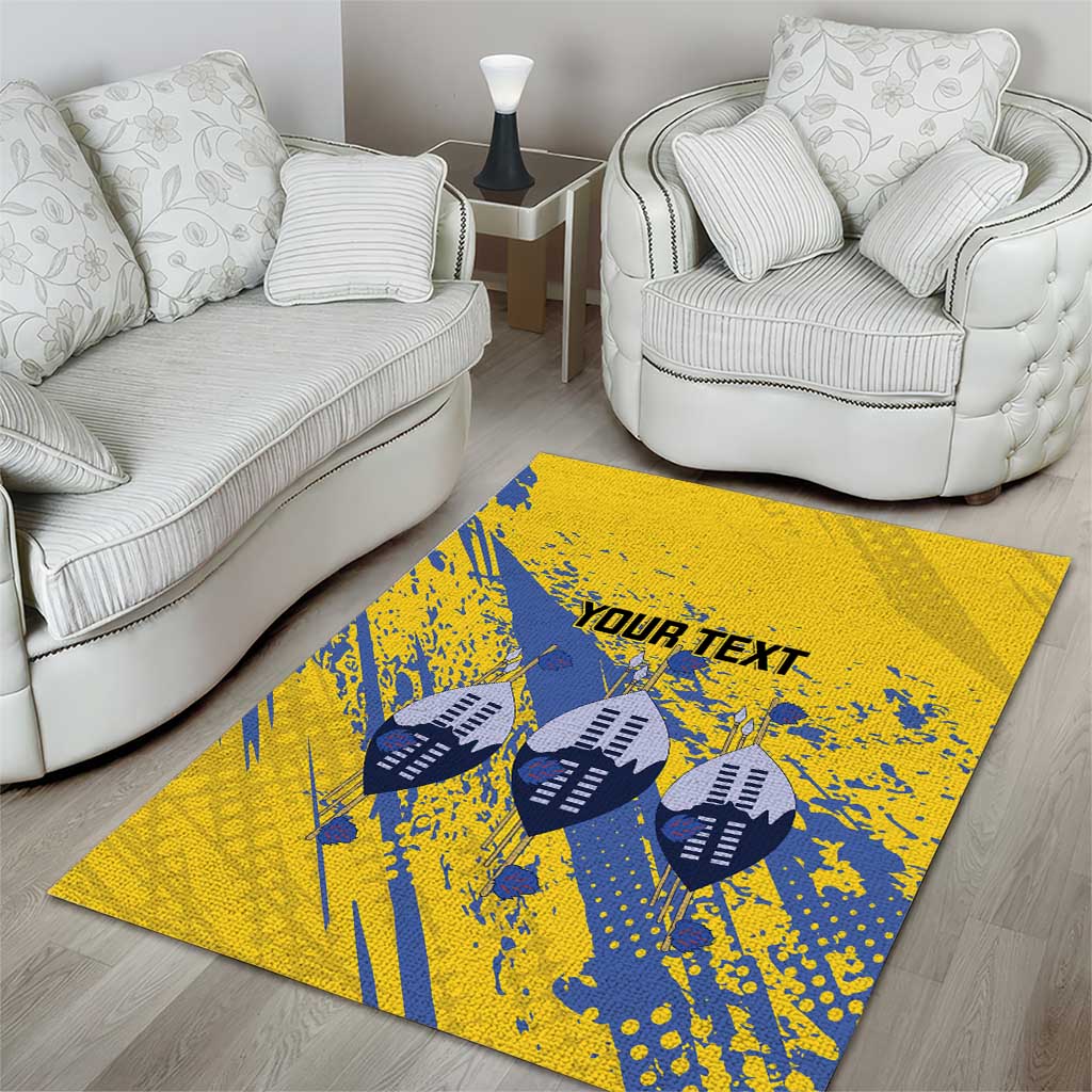 Eswatini Football Custom Area Rug Sihlangu Semnikati Yellow LT14