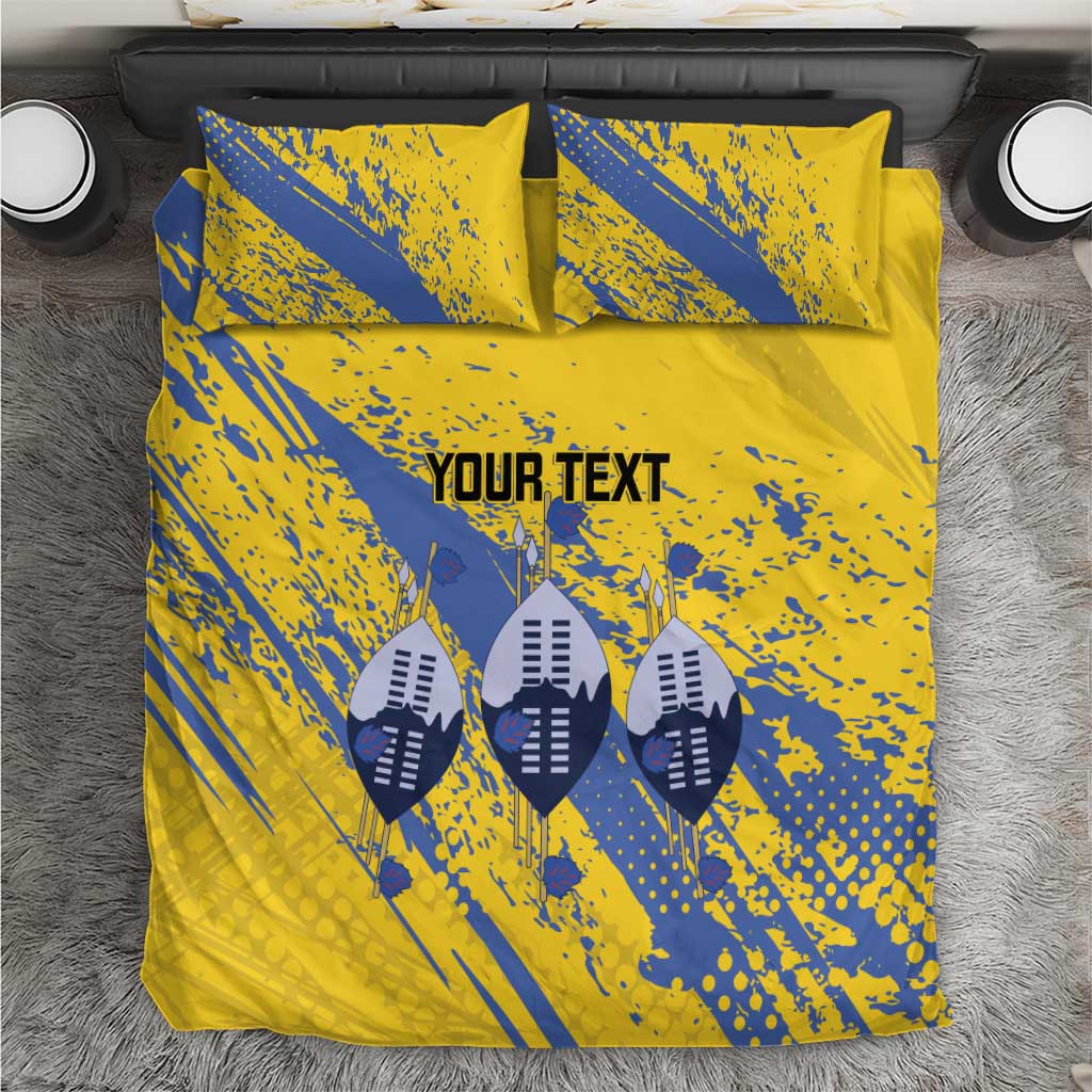 Eswatini Football Custom Bedding Set Sihlangu Semnikati Yellow LT14