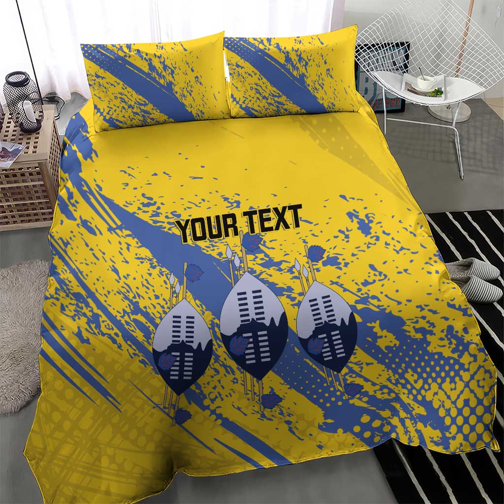 Eswatini Football Custom Bedding Set Sihlangu Semnikati Yellow LT14