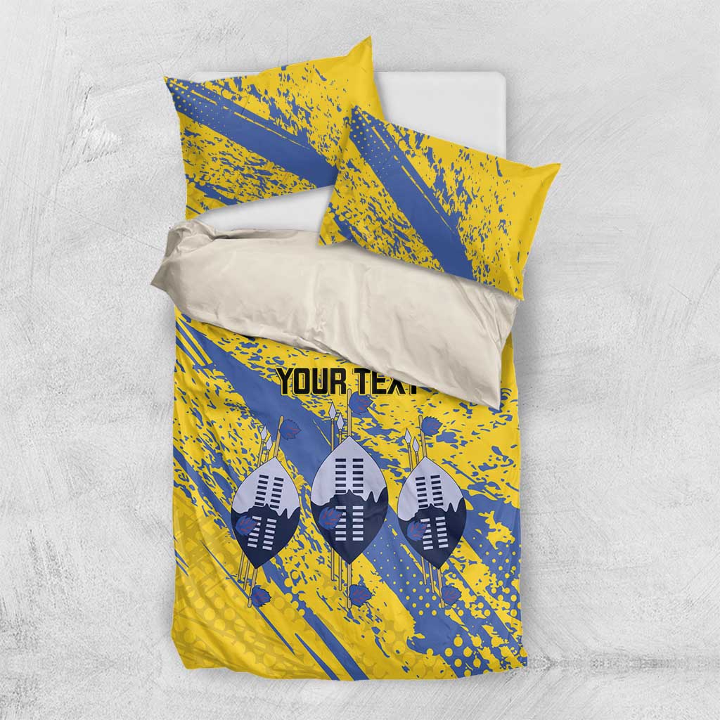 Eswatini Football Custom Bedding Set Sihlangu Semnikati Yellow LT14
