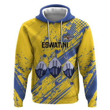 Eswatini Football Custom Hoodie Sihlangu Semnikati Yellow LT14