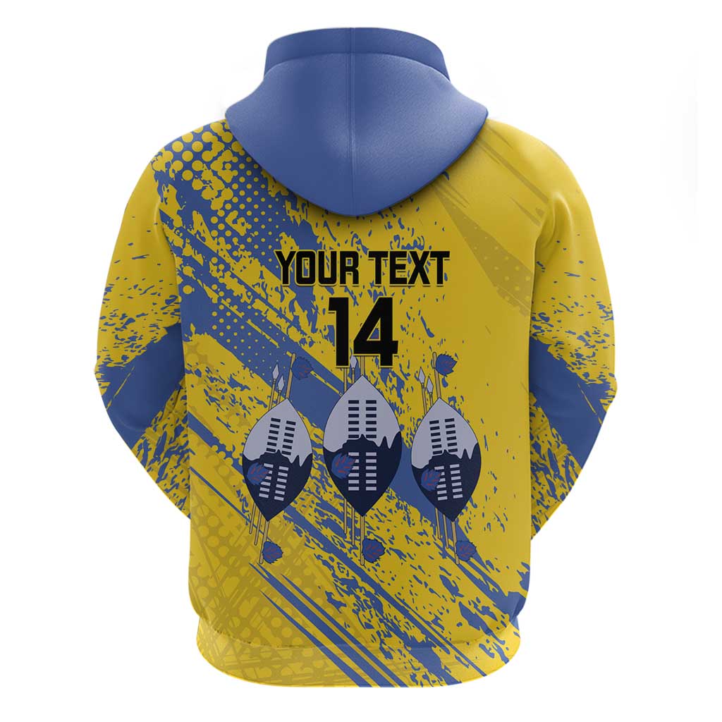 Eswatini Football Custom Hoodie Sihlangu Semnikati Yellow LT14