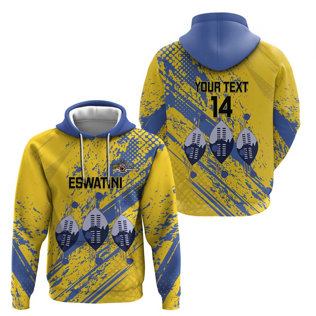 Eswatini Football Custom Hoodie Sihlangu Semnikati Yellow LT14