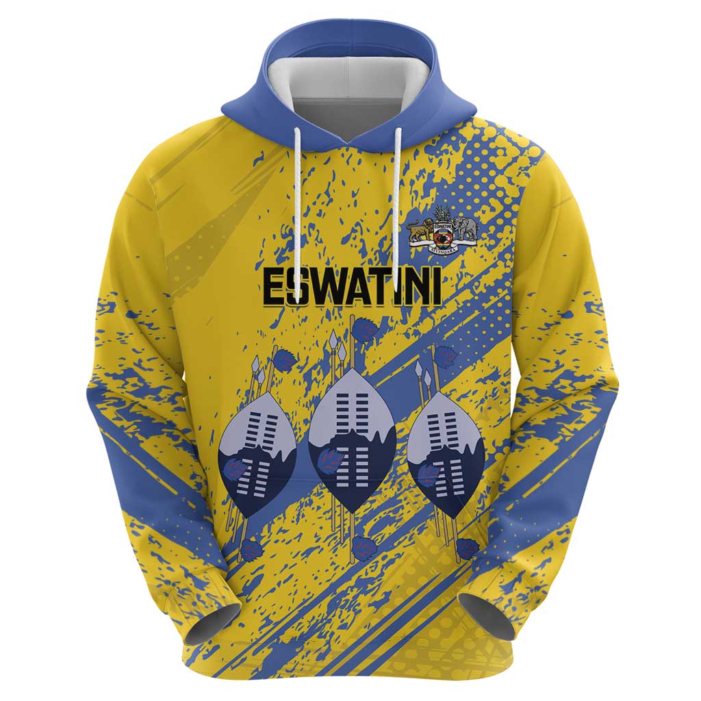 Eswatini Football Custom Hoodie Sihlangu Semnikati Yellow LT14