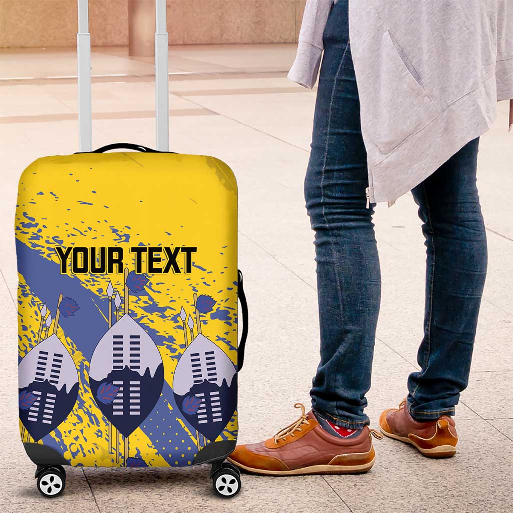 Eswatini Football Custom Luggage Cover Sihlangu Semnikati Yellow LT14