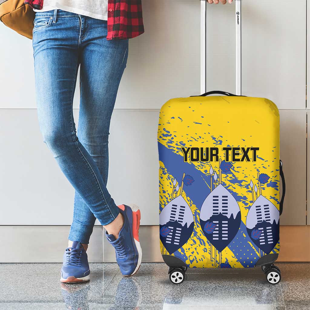 Eswatini Football Custom Luggage Cover Sihlangu Semnikati Yellow LT14