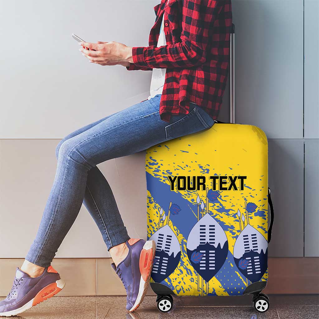 Eswatini Football Custom Luggage Cover Sihlangu Semnikati Yellow LT14