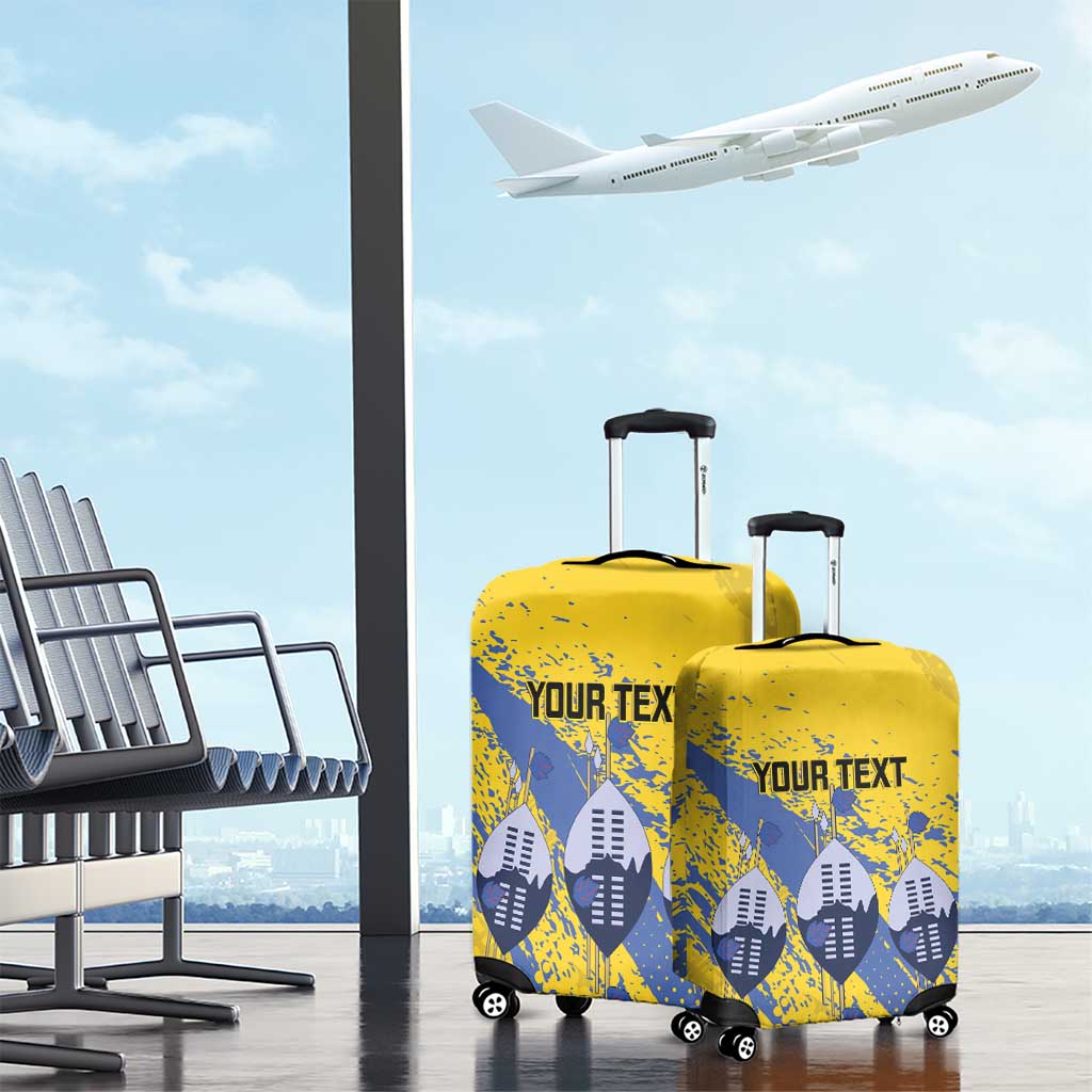 Eswatini Football Custom Luggage Cover Sihlangu Semnikati Yellow LT14