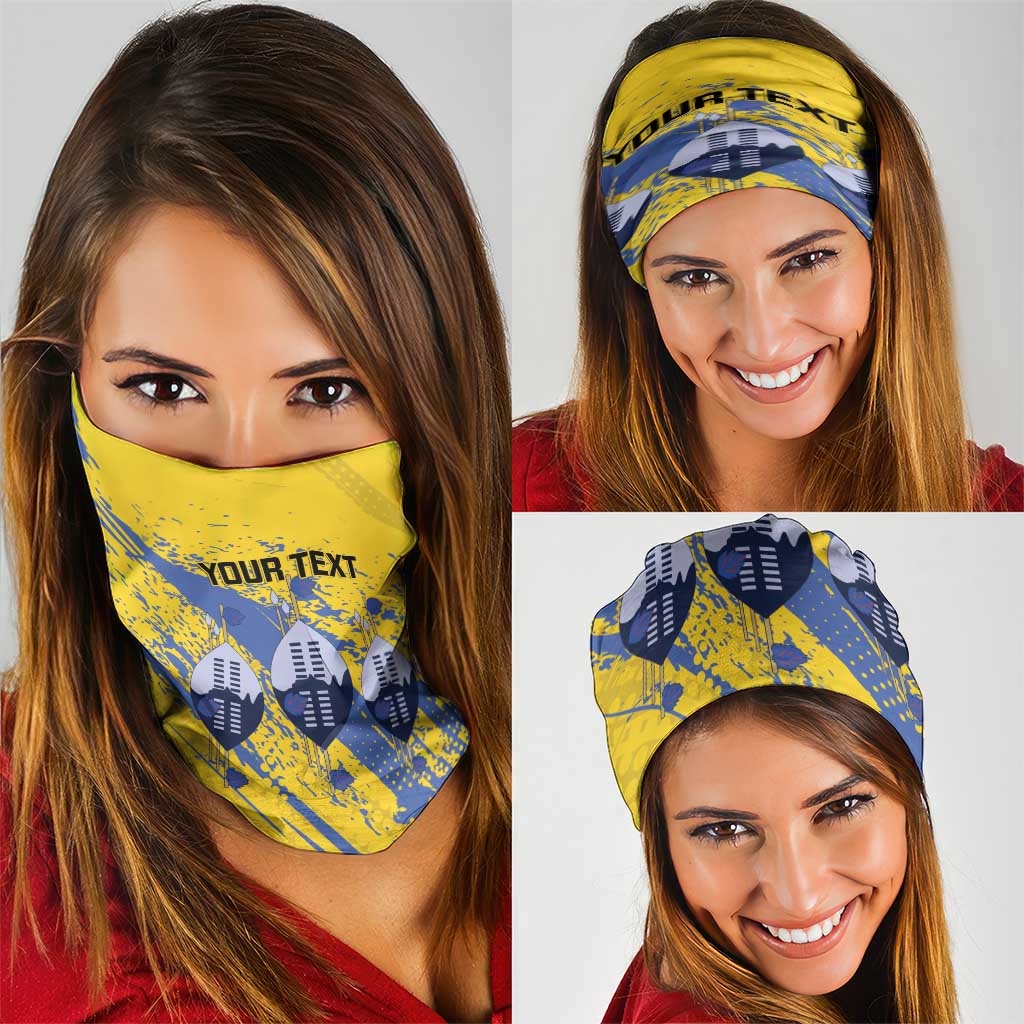 Eswatini Football Custom Neck Gaiter Sihlangu Semnikati Yellow LT14