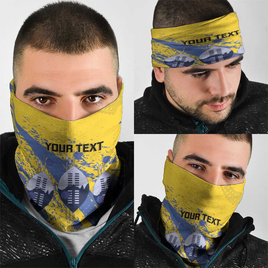 Eswatini Football Custom Neck Gaiter Sihlangu Semnikati Yellow LT14
