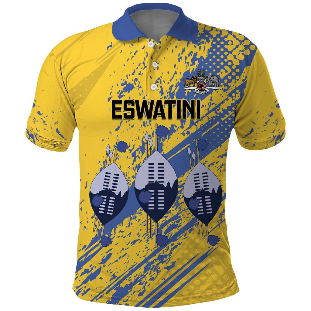 Eswatini Football Custom Polo Shirt Sihlangu Semnikati Yellow LT14