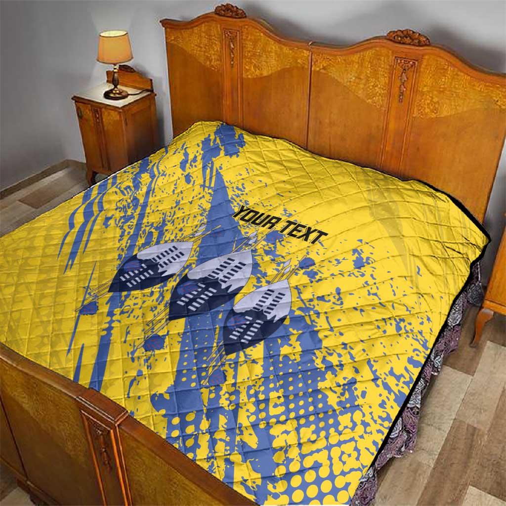 Eswatini Football Custom Quilt Sihlangu Semnikati Yellow LT14
