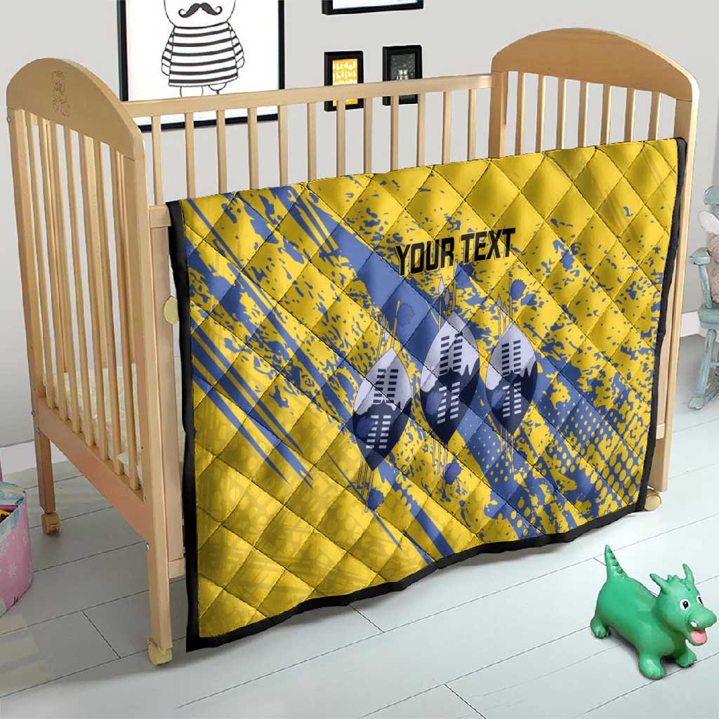Eswatini Football Custom Quilt Sihlangu Semnikati Yellow LT14