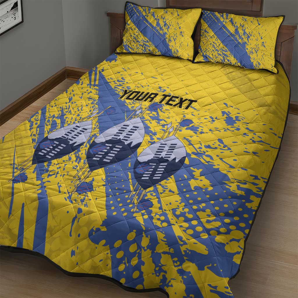 Eswatini Football Custom Quilt Bed Set Sihlangu Semnikati Yellow LT14