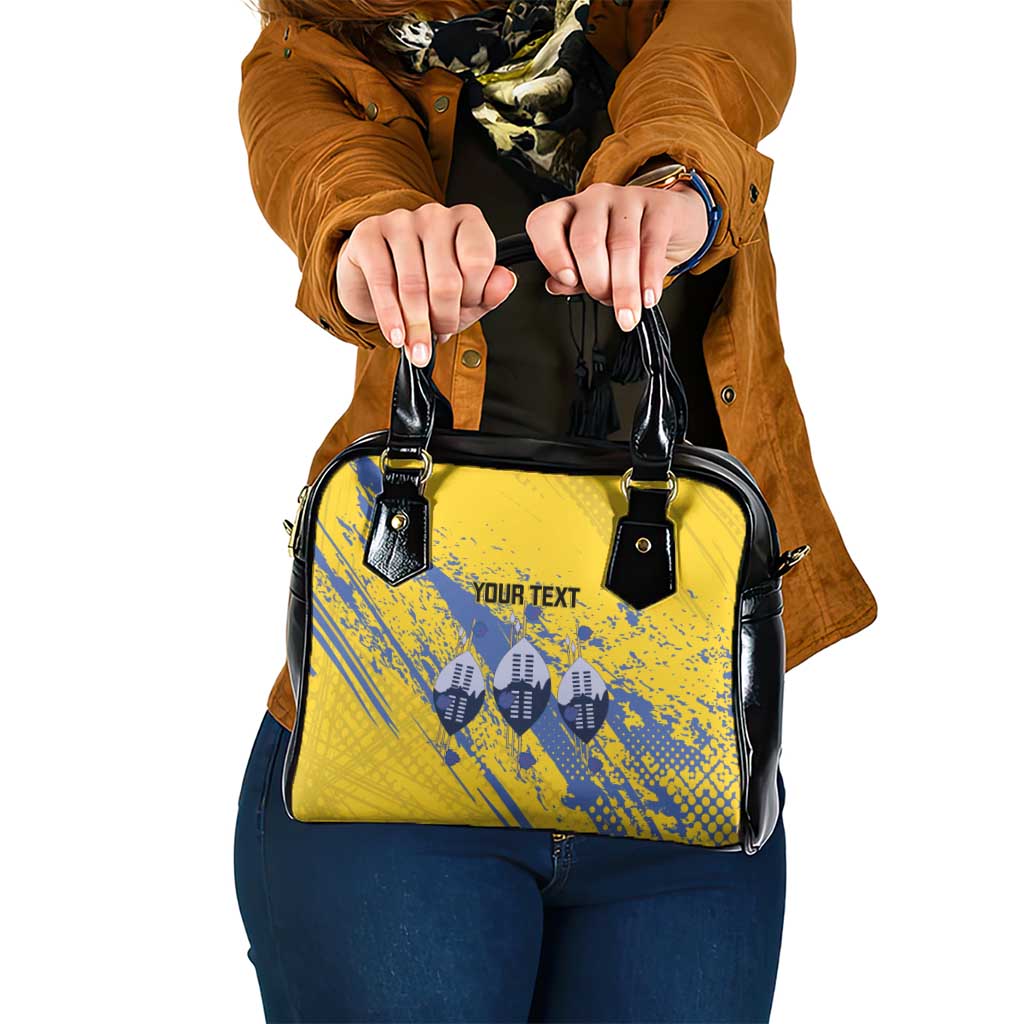 Eswatini Football Custom Shoulder Handbag Sihlangu Semnikati Yellow LT14