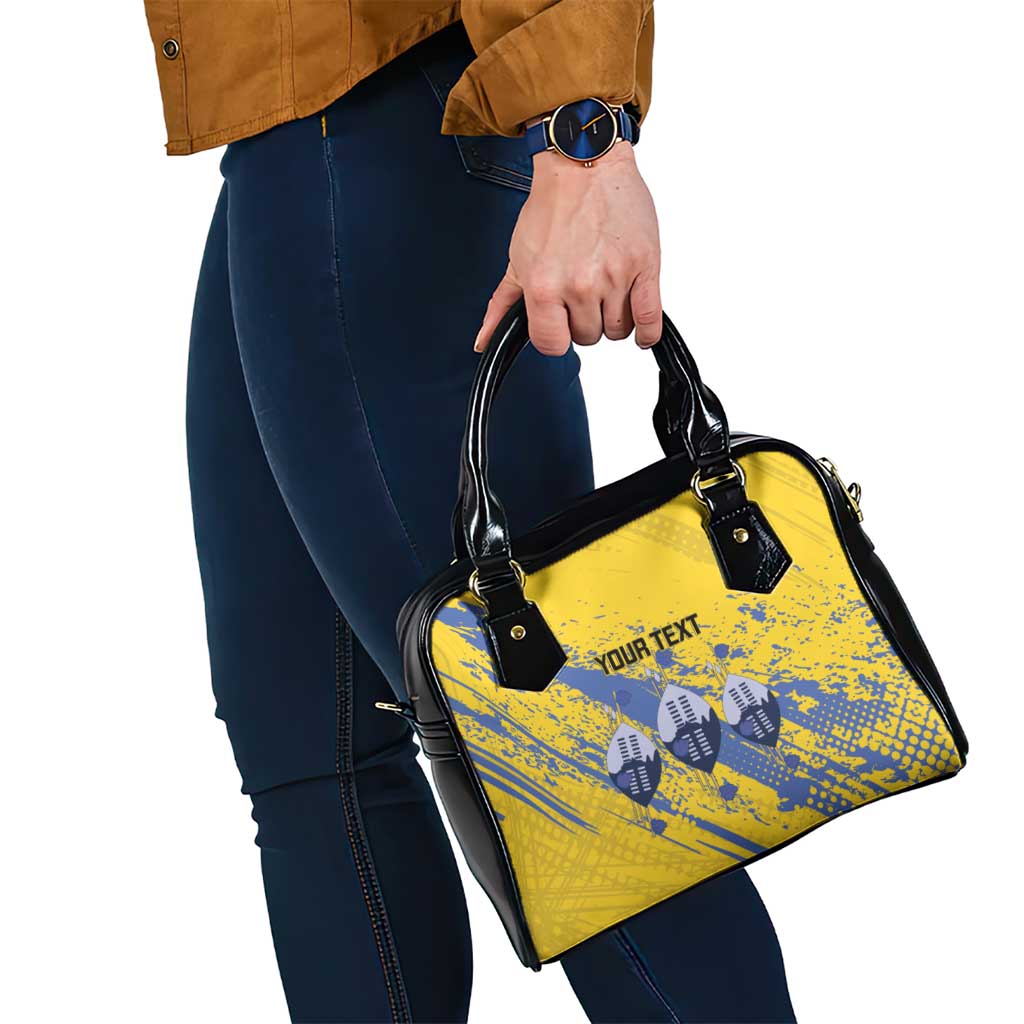 Eswatini Football Custom Shoulder Handbag Sihlangu Semnikati Yellow LT14