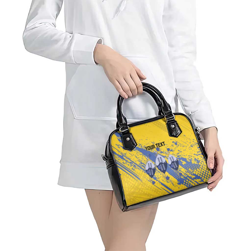 Eswatini Football Custom Shoulder Handbag Sihlangu Semnikati Yellow LT14