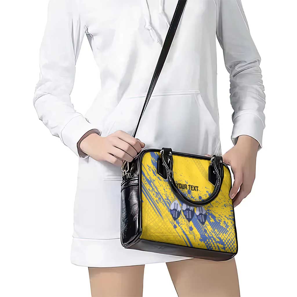 Eswatini Football Custom Shoulder Handbag Sihlangu Semnikati Yellow LT14