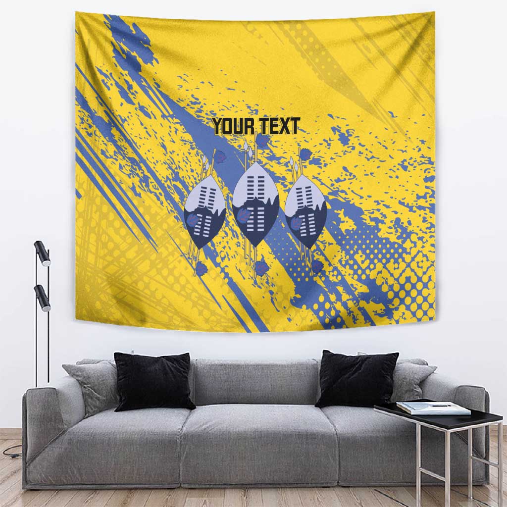 Eswatini Football Custom Tapestry Sihlangu Semnikati Yellow LT14